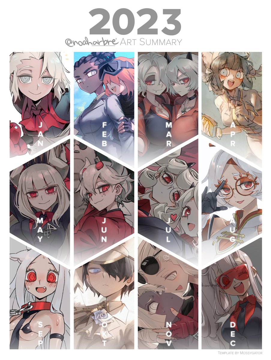 noaharbre's tweet photo. 今年もまたヘルテイカーな1年でした！It's been a year full of demon girls🥰
#Artsummary2023 #Helltaker https://t.co/tLxZIkNsjH