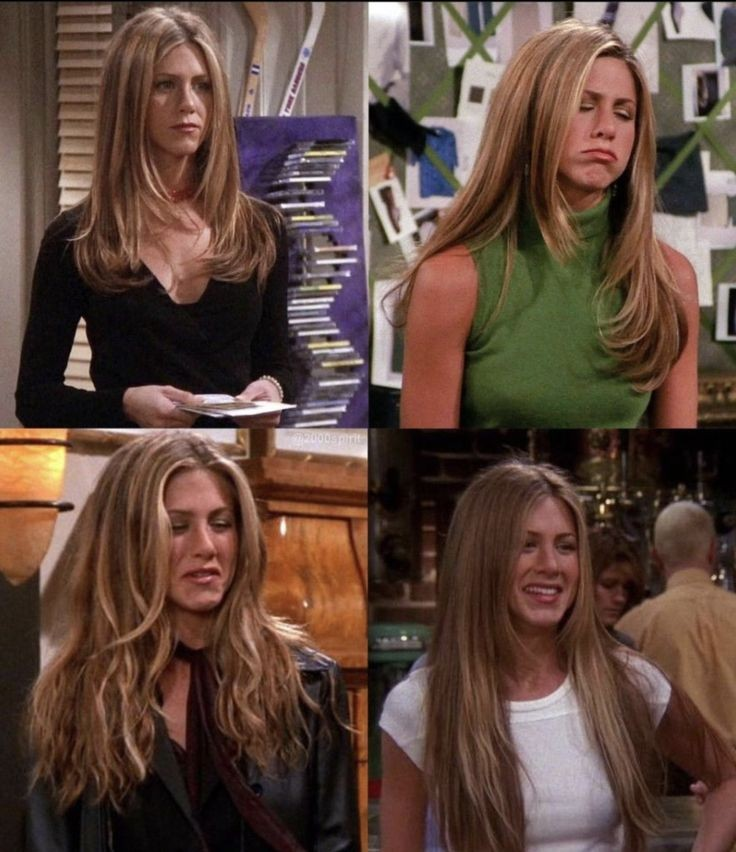 Rachel Green with long hair