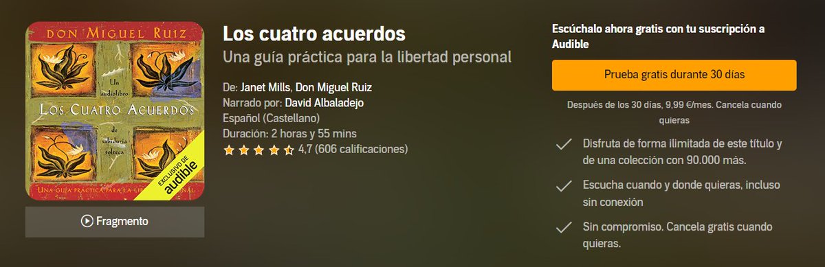 ALPHAMINDST's tweet photo. Si no quieres comprar el libro está GRATIS en formato audiolibro de Amazon ( Junto a muchos otros grandes libros)

Con este enlace tienes 30 días gratis en audible. Si eres usuario de Amazon Prime tienes 3 meses.

Audible -> https://t.co/pX8J36z3nu https://t.co/y4JSckftX8