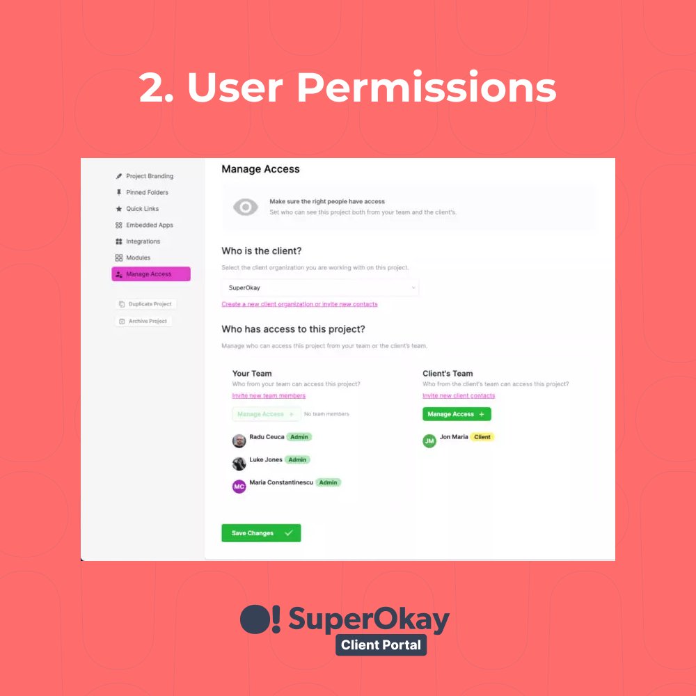 ThisIsSuperOkay's tweet photo. 🌐 Top 5 client portal features to have

1️⃣ User-Friendly Interface
2️⃣ User Permissions
3️⃣ Customization Features
4️⃣ Integrations (Embedded Apps): Seamless Connectivity
5️⃣ White Label Client Portals: Branding Excellence

🚀 Focus on what truly matters. 🚀

https://t.co/bL87Fmx8Ja https://t.co/1zLwEWsKY5
