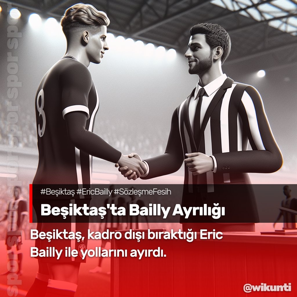 wikunti's tweet photo. Süper Lig ekiplerinden Beşiktaş, kadro dışı kalan Eric Bailly'nin sözleşmesini karşılıklı anlaşarak sonlandırdı. Siyah-beyazlılar, futbolcuya gelecek kariyeri için başarılar diledi. ⚽🤝🚫

#Beşiktaş #EricBailly #SözleşmeFesih https://t.co/xgHsgCkRCr