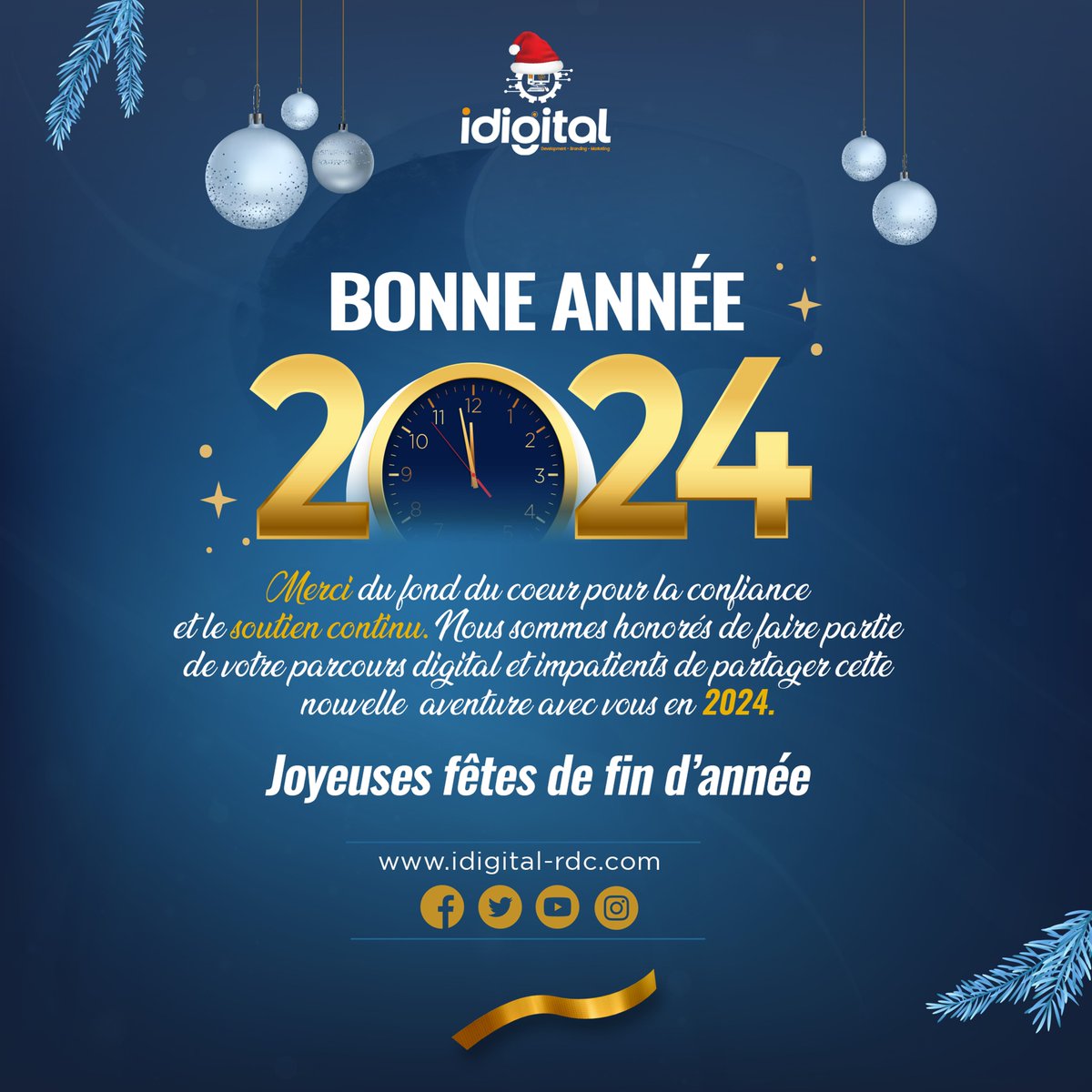iDigitalCreate's tweet photo. 𝐉𝐎𝐘𝐄𝐔𝐒𝐄𝐒 𝐅𝐄̂𝐓𝐄𝐒 𝐃𝐄 𝐅𝐈𝐍 𝐃'𝐀𝐍𝐍𝐄́𝐄
Merci du fond du cœur pour votre confiance et votre soutien continu.
Nous sommes honorés de faire partie de votre parcours digital et impatients de partager cette nouvelle aventure avec vous en 2024.

 #NouveauChapitre2024 https://t.co/f0sEfsghSa