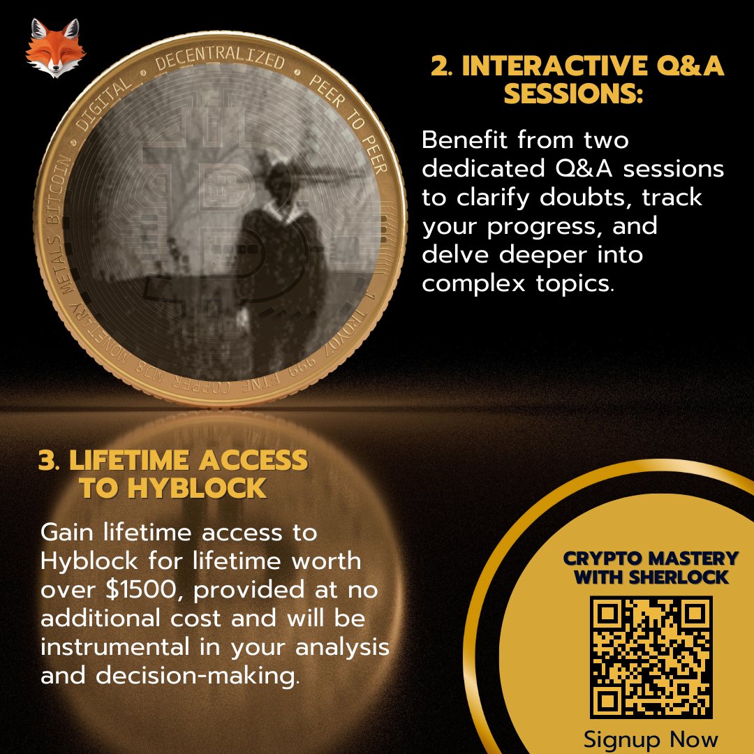 foxianorg's tweet photo. Mentorship price dropped to $399 only for this week and only 50 seats available!

@Sherlockwhale giving the Best New Year Gift for every crypto enthusiast out there!💡

The course offers 15 comprehensive learning modules from beginner to advanced training, that help you trade like a pro!⚡

Lifetime access of all the class recordings that you can access anytime, anywhere!🔎

Premium tools for free, Interactive Q&A sessions and much more!💥

You can sign up for the course directly via the website  - https://t.co/QWDCxdsXCb

Join our discord for more details - https://t.co/ITSv7lFCgy