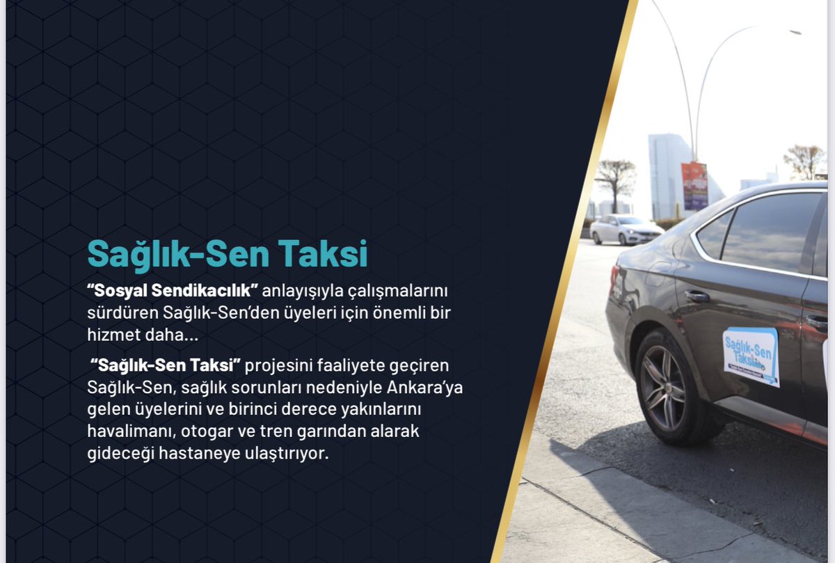 zafersahin06's tweet photo. Bu bir “Bir sendika böyle hizmetler yapabiliyorsa devasa bütçelere sahip belediyeler neden yapmıyor” haberi…

Sağlık- Sen’in projelerinin anlatıldığı kitapçığı incelerken dikkatimi çeken 2 hizmet👇

🛑Taksi… Sağlık sorunu nedeniyle Ankara’ya gelen üyeler ve birinci derece yakınlarını havaalanı, gar, otogardan alarak hastaneye ücretsiz taşıyorlar!

🛑Otel. Ankara’nın göbeğinde 290 liraya üyelerine otel imkanı sağlıyorlar…

Örnek olsun herkese..
