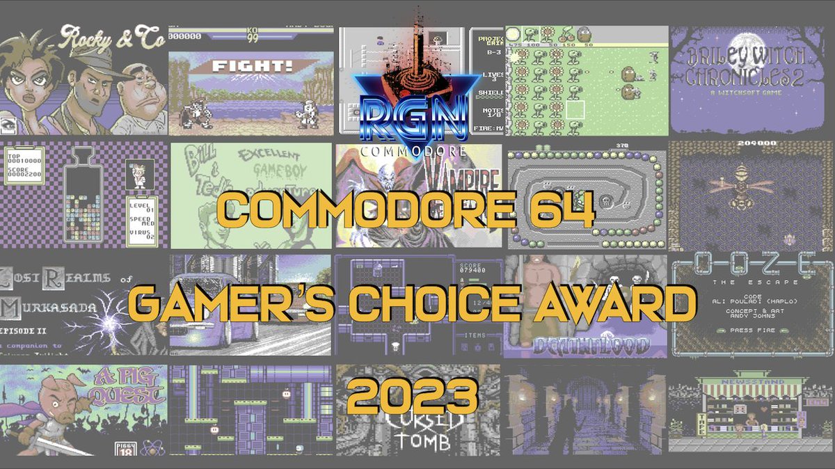 The results of the RGN #C64 Gamer's Choice Award 2023 are out.

Who did this year's voting panel select as their favourite game? Check out youtu.be/bBeDK7TUq1M to find out.