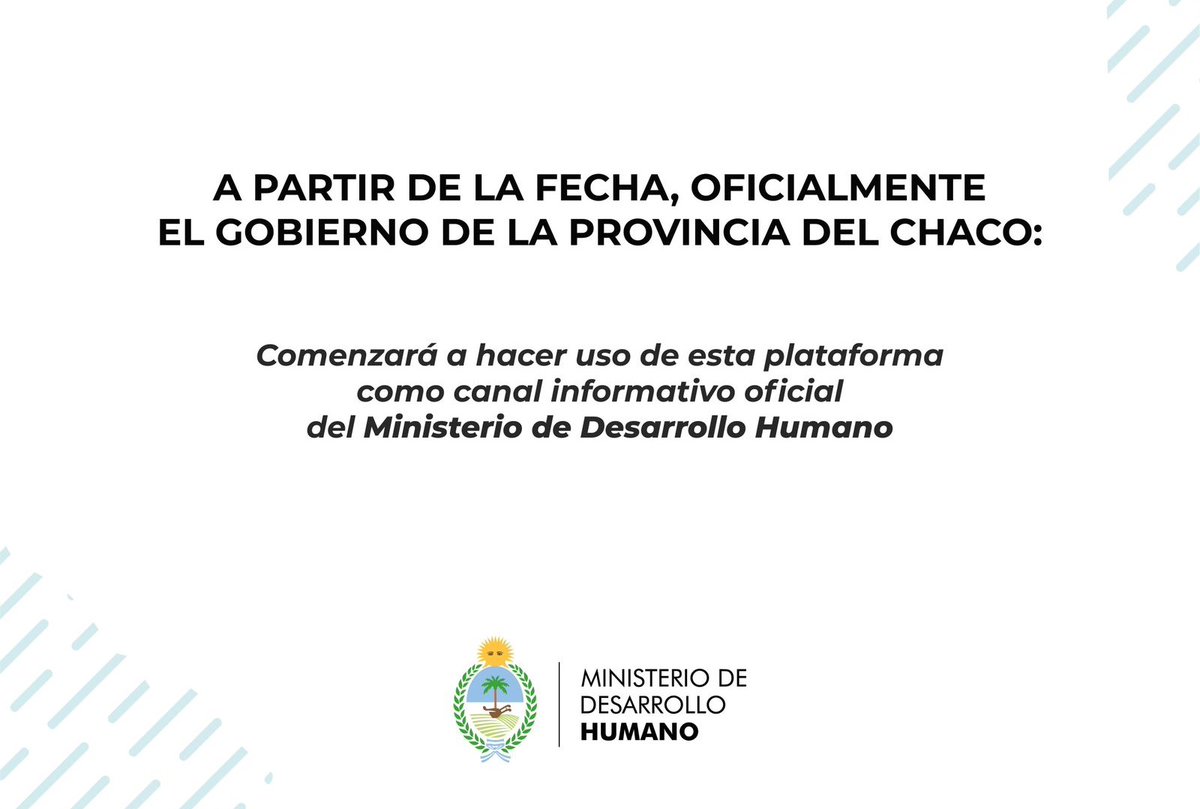 Desarrollo Humano | CHACO (@desarrollochaco) on Twitter photo 