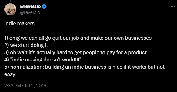 circlemileb's tweet photo. @Pauline_Cx this reminded me of @levelsio's tweet :D https://t.co/PnziPVvsQ0