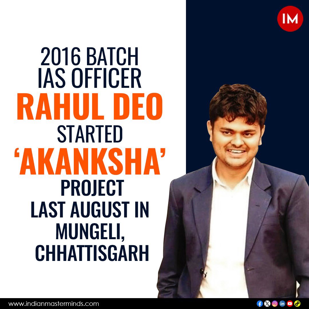 i3masterminds's tweet photo. IAS officer Rahul Deo’s ‘Akanksha’ project in Mungeli, Chhattisgarh, connects job-seekers with opportunities, providing over 800 jobs. Bridging the gap for local youth, the initiative transforms lives.
@rahuldeoias
#JobOpportunities #IASInAction #AkankshaProject #RahulDeoIAS #YouthEmployment #CommunityImpact #Changemakers #LocalJobs #IASInitiative