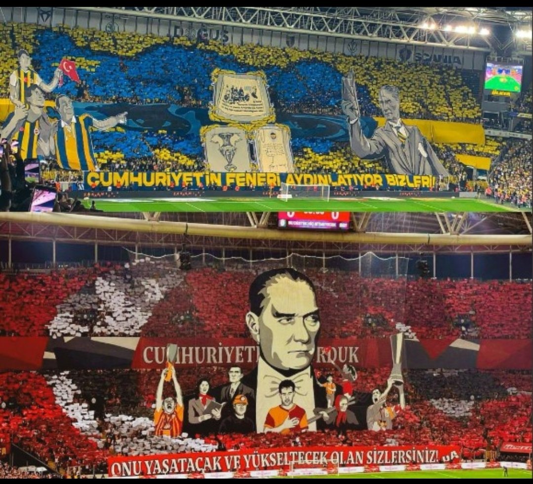 Takımlar maça çıkmadan ülkemize dönsün. Kupa  2 parçaya bölünüp arapların Atatürk baskısına karşı bir sembol olarak 2 takımın da müzesinde sergilensin. Takımlarımız Atasına sahip çıksın. #ikişampiyon olarak tarihte bir ilke imza atalım. #Atatürk #FBvsGS