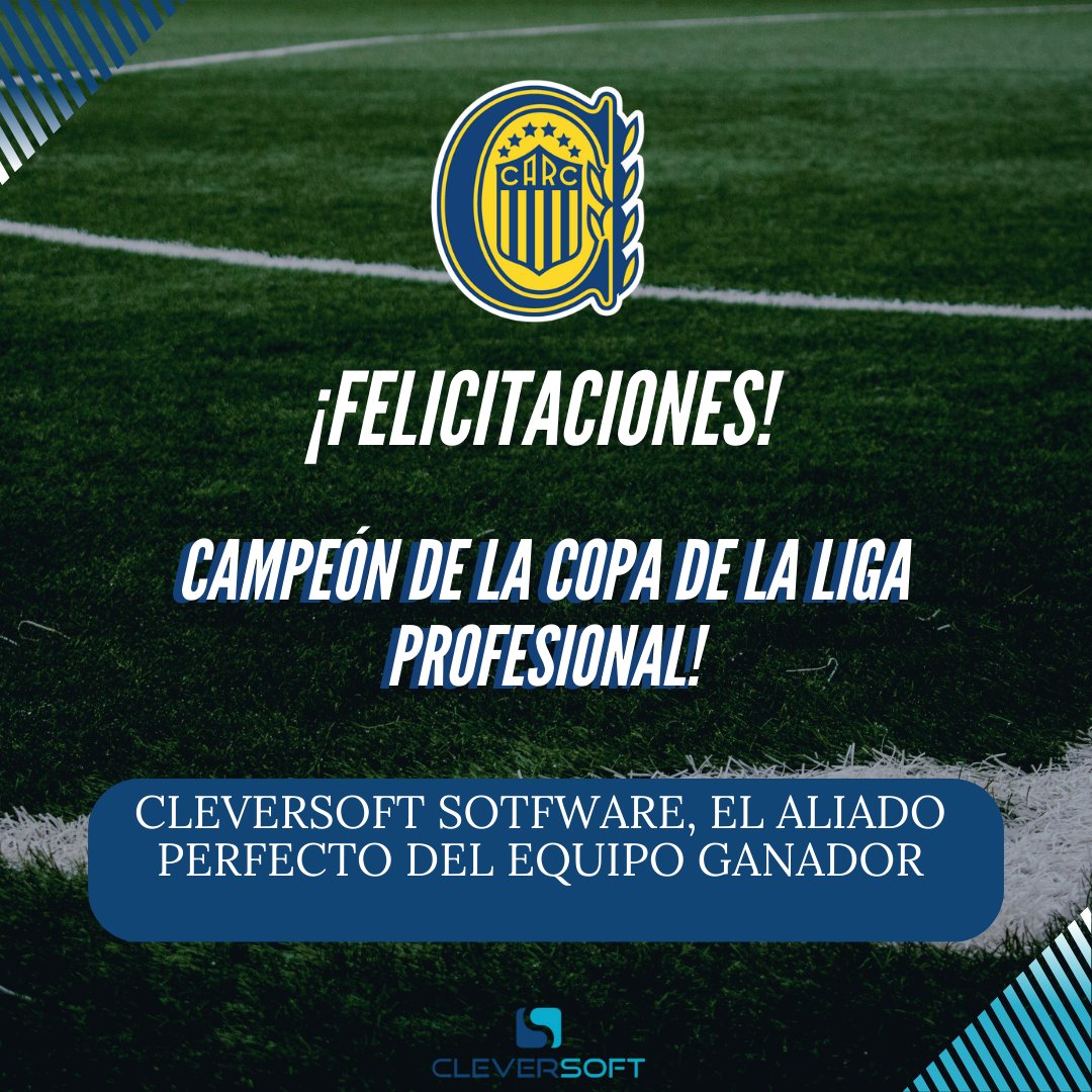 Clever_Soft's tweet photo. ¡Felicitaciones, equipo campeón!
Su victoria en la Copa es un logro extraordinario. Estamos emocionados de ser sus aliados y felices de que nuestra solución de software haya sido parte de su éxito. Su dedicación y talento son inspiradores. ¡A celebrar y seguir cosechando triunfos https://t.co/cokdRX7Qs0