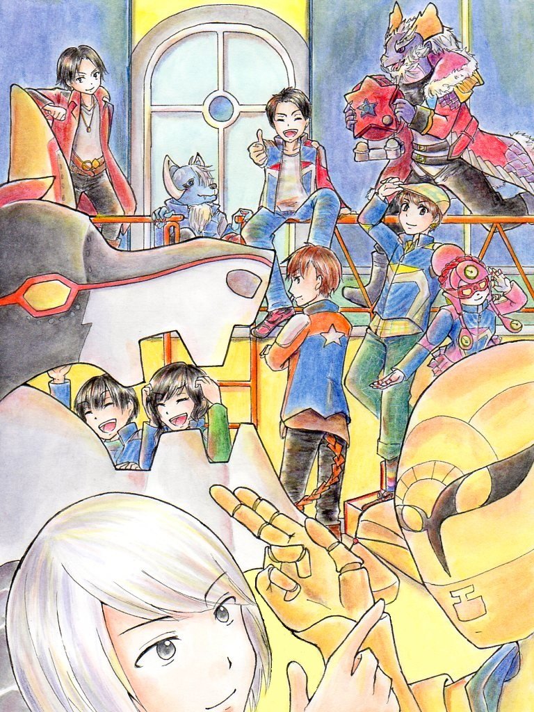 moegi_colorful's tweet image. #今年も残りわずかなのでお気に入りの4枚を貼る

最近は全然絵を描けてないので全て数年前の絵ですがこの辺がお気に入り。集合絵が好き。

#binarystar
#数乱digit
#源狼
#宇宙戦隊キュウレンジャー