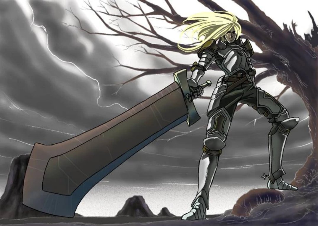nbajambook's tweet photo. 1998 art of Siegfried for Soulcalibur by Namco. https://t.co/20ZYa4x7jE