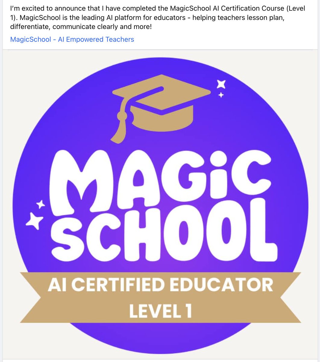 We cannot be taken seriously as educators, let alone professionals, when we 1) use a product called "Magic School." 2) Get ourselves certified in it. 3) Believe in magic.

This generative AI mania is Google Buzz. Or is it Google Wave? I can never remember.