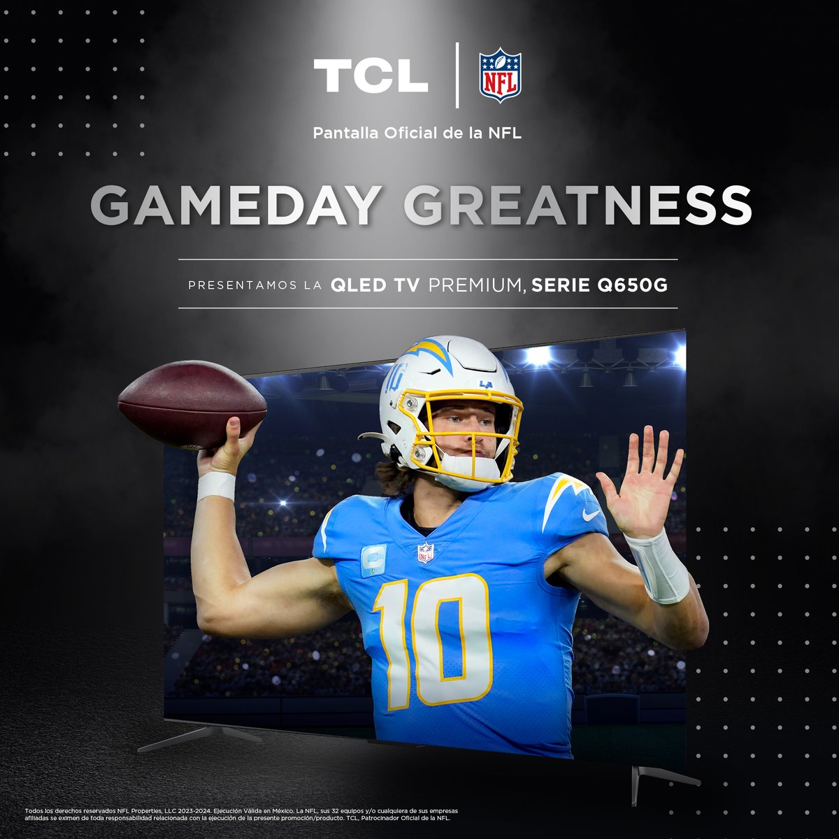 espnsutcliffe's tweet photo. Toda la pasión de la #NFL merece vivirse en una TCL QLED TV, donde las grandes jugadas se ven con la mejor definición. TCL Pantalla Oficial de la NFL. @tclmex
https://t.co/BTxVbt5OlQ
#NFLconTCL #GamedayGreatness https://t.co/vIQ4ftr17c