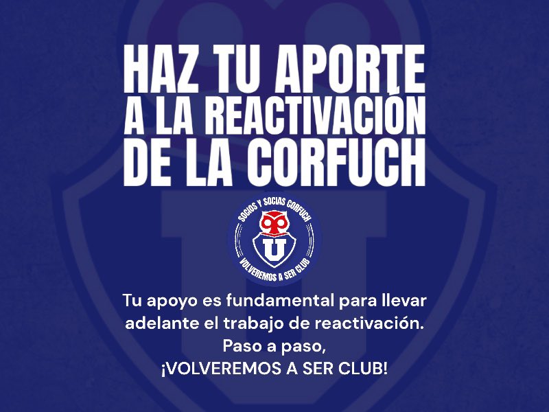 sociosCORFUCH_'s tweet photo. Desde la Agrupación de Soci@s seguimos trabajando fuerte por la reactivación de la Corfuch.
Súmate a la reactivación y HAZ TU APORTE 👇🏼
https://t.co/3rUBJvKN3b
Paso a paso, ¡VOLVEREMOS A SER CLUB! 🔵🦉
#VolveremosAserClub https://t.co/RW2ntQ1JiY