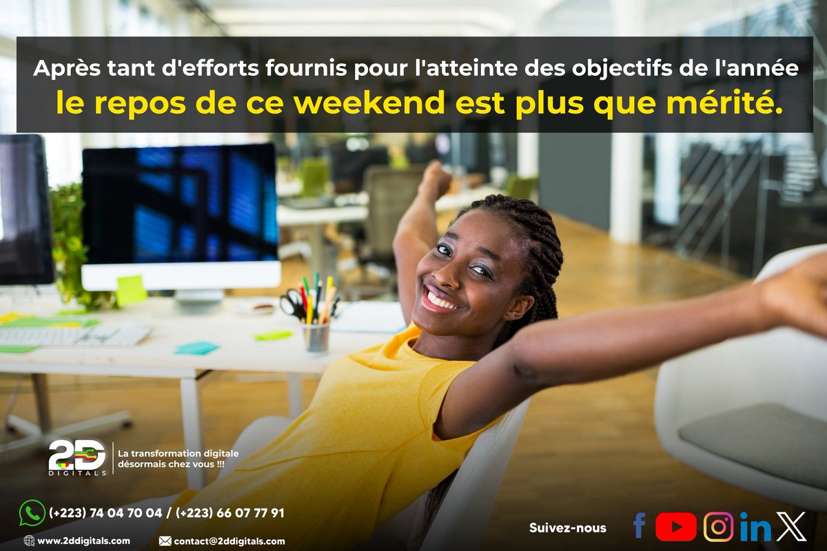 Le dernier vendredi de l'an 2023 !!!

Ça y est, nous voilà proches du terminus de cette année, quelle année de folie hein ?😂
Profitez de ce weekend prolongé pour bien vous reposer et essayez de faire le point sur l'ensemble de vos activités afin de déceler les failles,