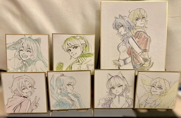 持ってく色紙集めただけ‼️背景汚すぎて枕‼️‼️終わり‼️‼️