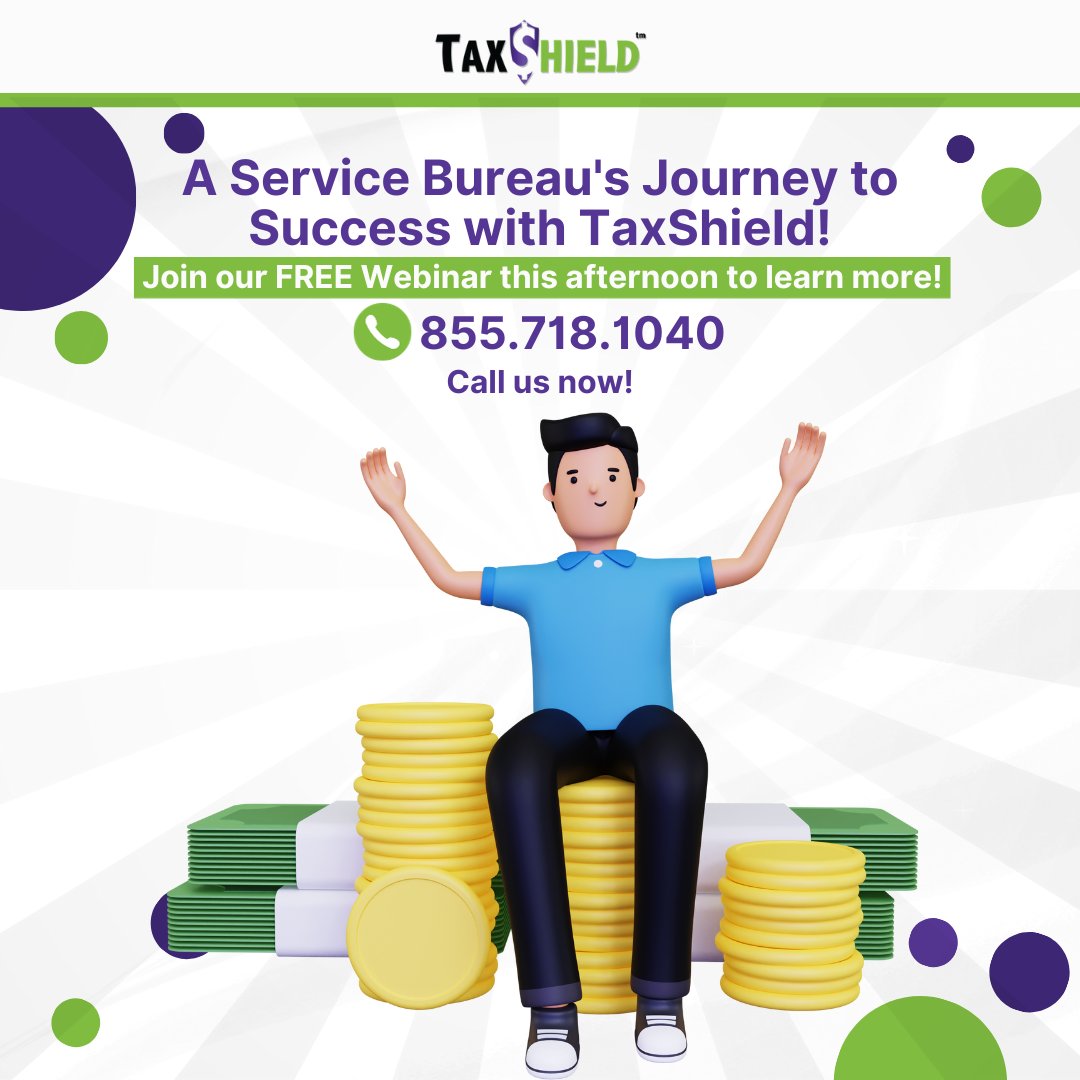 A Service Bureau's Journey to Success with TaxShield! Discover real stories of Service Bureaus achieving greatness with our support.

Call us now at 855.718.1040 to learn more about TaxShield Professional Tax Software! 

#taxshield #taxsoftware #servicebureaus #referralprogram