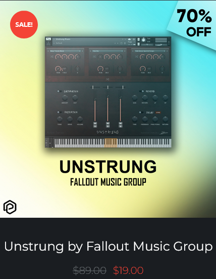 Get 70% Off Unstrung by Fallout Music Group 👉
🔥bit.ly/pluginomat
🎹
#deal #deals #plugindeals #pluginsale #unstrung #musicproduction #musicproducer #producerlife #musicproducers #composer #sales #falloutmusicgroup #kontakt