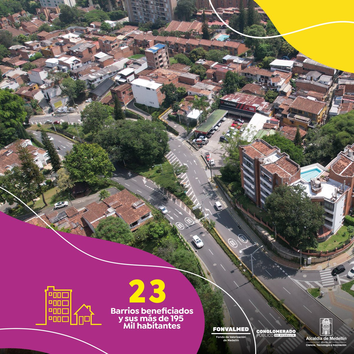 fonvalmed's tweet photo. Este es nuestro balance con algunos datos relevantes del Proyecto de Valorización de El Poblado en el período 2020 - 2023 de @fonvalmed https://t.co/b5dKyo610O