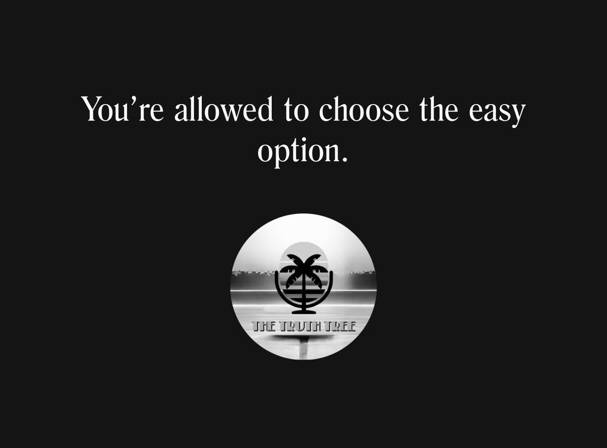 TheTruthTree22's tweet image. Gooooood morning T3, and Happy Friday 🌴! - it’s okay to choose EASY 😌. 

#thetruthtree #easy #happyfriday