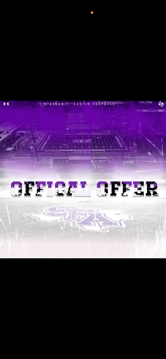 Blessed to receive a scholarship offer to Stephen F. Austin