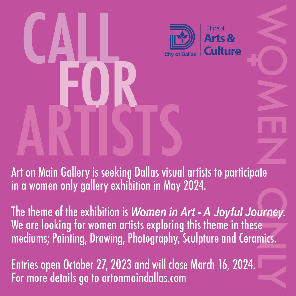 Hello #DallasTX  area #artist #womenartist.
#calltoartist