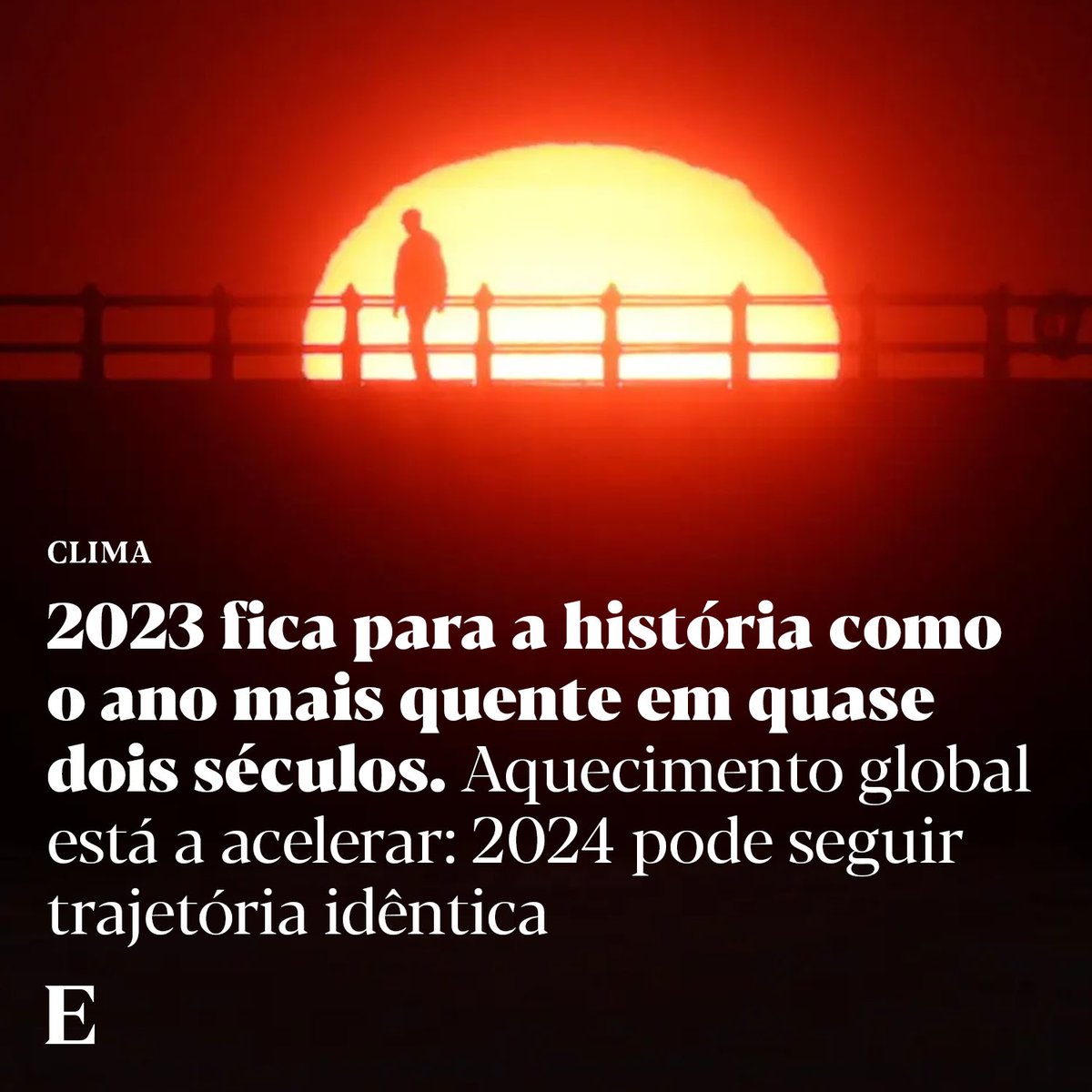 expresso's tweet photo. Dúvidas não há de que 2023 fica para a história como o ano mais quente dos últimos 174 anos. E provavelmente dos últimos 125 mil anos. Pelo menos até agora.

Saiba mais aqui: https://t.co/1FYYQDREM0

📷 Reuters https://t.co/zeQXcZUgXU