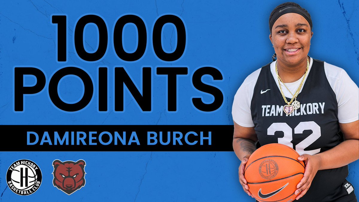 Team Hickory Basketball Club Would Like To Recognize Damireona Burch Of Bunker Hill High School For Reaching 1,000 Career Points. Damireona is the 12th Athlete In Program History To Reach 1,000 Career Points. #teamhky #herhoopstae #striveforgreatness #passion #shegotgame