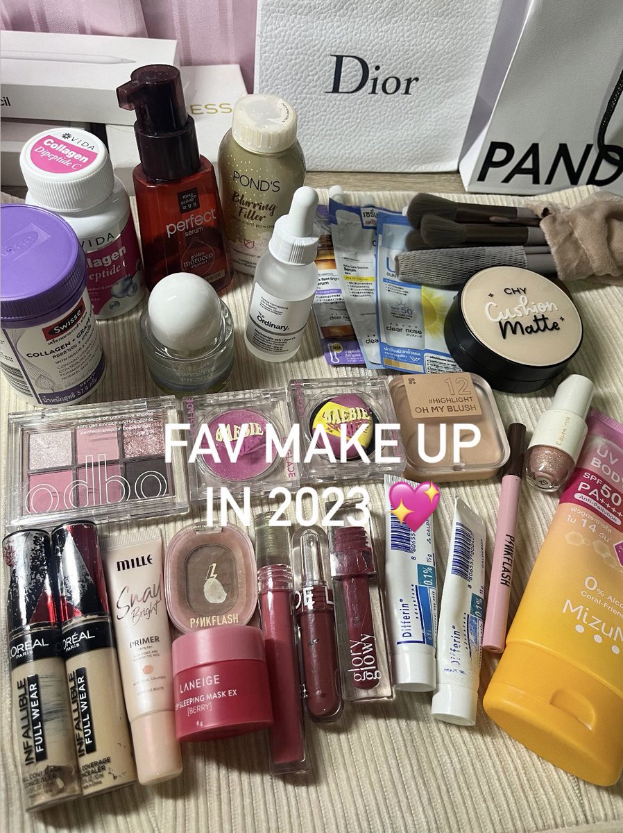 gulonghileaw's tweet photo. เธรดนี้รวม fav make up 2023 ค้าบ คัดมาแต่ตัวที่ชอบทั้งนั้นเลยฮะ💘🙆🏼‍♀️ #favmakeup2023 #รีวิวคสอ #ถูกและดี https://t.co/6CFv8cCT7M