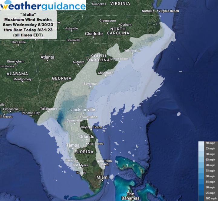 StormIntel's tweet photo. One significant event of 2023 occurred on 8/30 as category 3 Major Hurricane Idalia made landfall on the coastal bend of FL with significant winds up to 90mph &amp; major flash/coastal flooding across parts of NW FL &amp; the Carolinas 
#Insuretech #claims #riskmanagement #EventResponse https://t.co/BqspFdwPCC