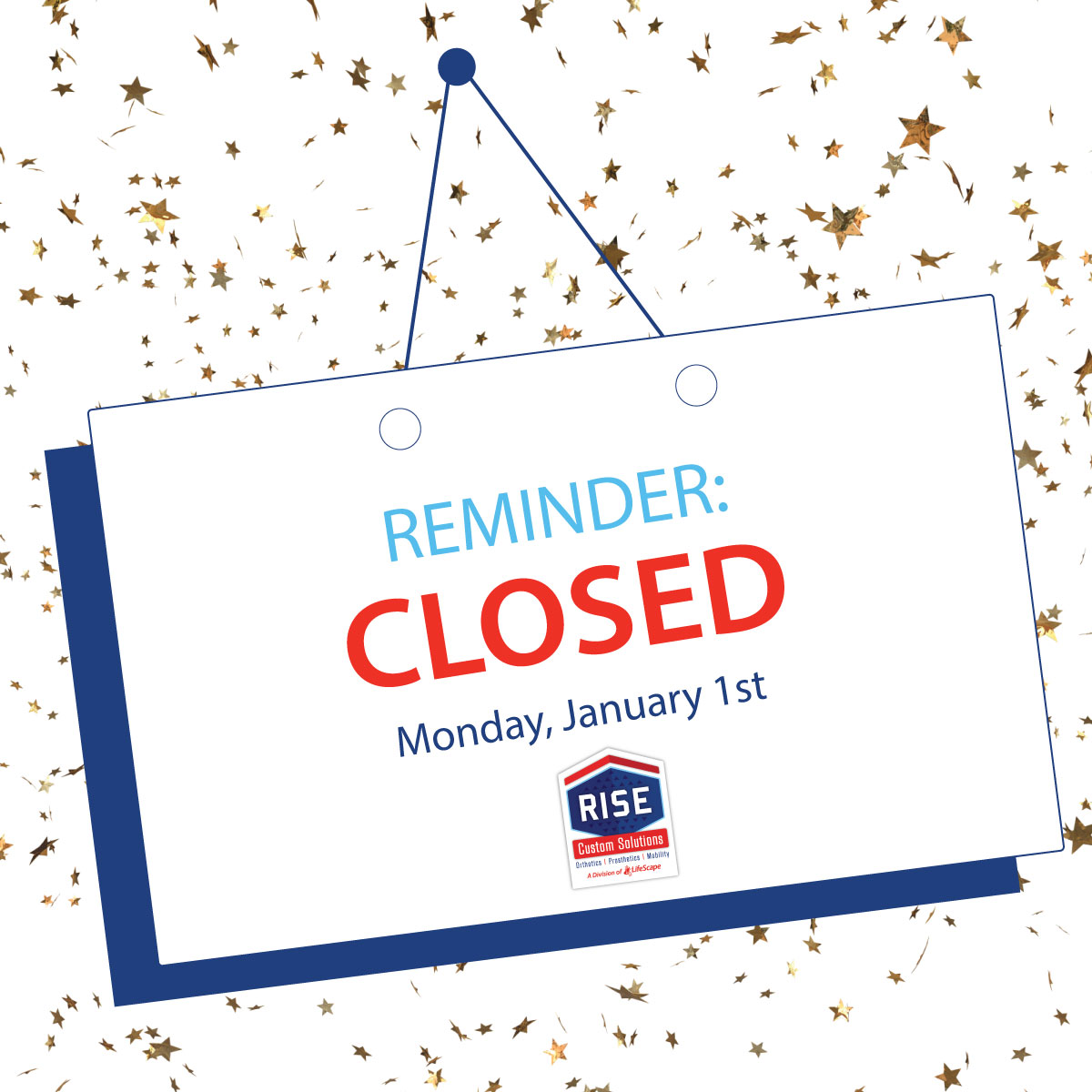 RISE_Custom's tweet image. Reminder: We will be CLOSED today, Monday, January 1st, in observance of the holiday. We will resume regular business hours on Tuesday, January 2nd. 

#newyears #wewillbeclosed #holiday
