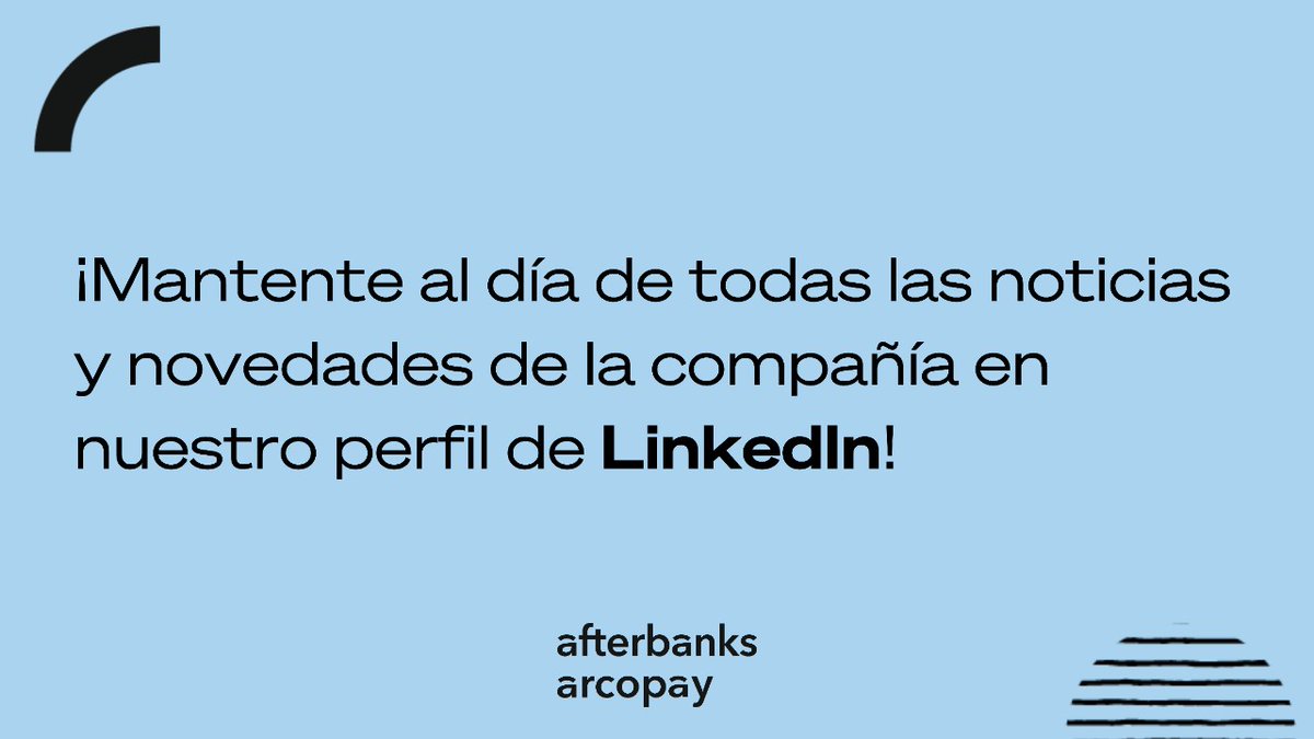 📲 Síguenos a partir de ahora en nuestro perfil oficial de LinkedIn para estar al tanto de nuestras actualizaciones y no perderte ninguna novedad del sector Fintech.

Clic aquí: linkedin.com/company/afterb…