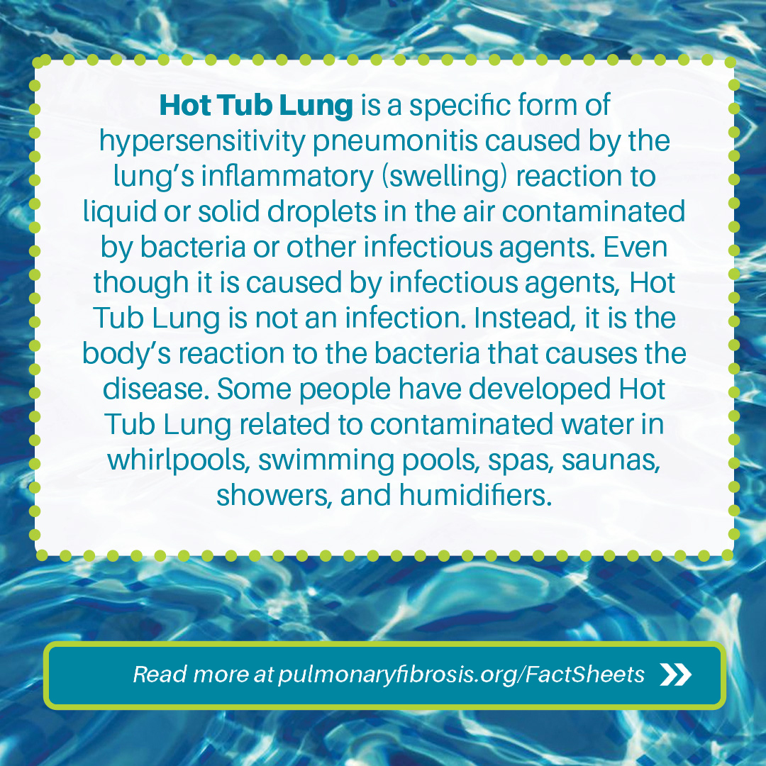 💡 Fact Friday: Have you heard of hot tub lung? You can learn all about this type of pulmonary fibrosis at bit.ly/pff-factsheets