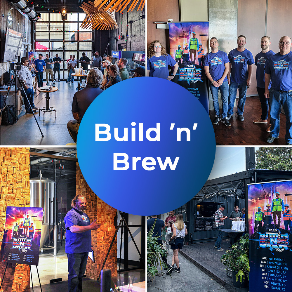 faro_building's tweet photo. We're reflecting on an incredible year! Here's a glimpse of our memorable 2023, including our Sphere XG rebrand, @FARO_TechInc #SignalsConference, our #BuildnBrew series, and #AECO Conferences. Cheers to an amazing 2023! https://t.co/pyKL7z7Vze