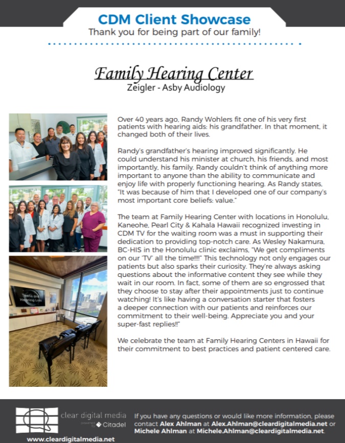 Celebrating Our Clients! 📣🎉✨

cleardigitalmedia.net

#cleardigitalmedia #cdm #clientshowcase #waitingroomvideo #waitingroommartketing #digitalmarketing #media #videomarketing #waitingroom #healthcare