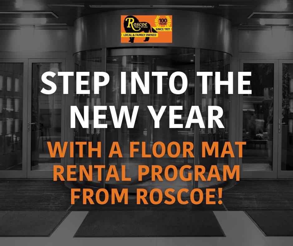 Step into the new year with our top-tier mats that ensure safety, cleanliness, and quality!

Contact Roscoe about partnering on a floor mat system for your facility today! ow.ly/L1Bw50QgtTa