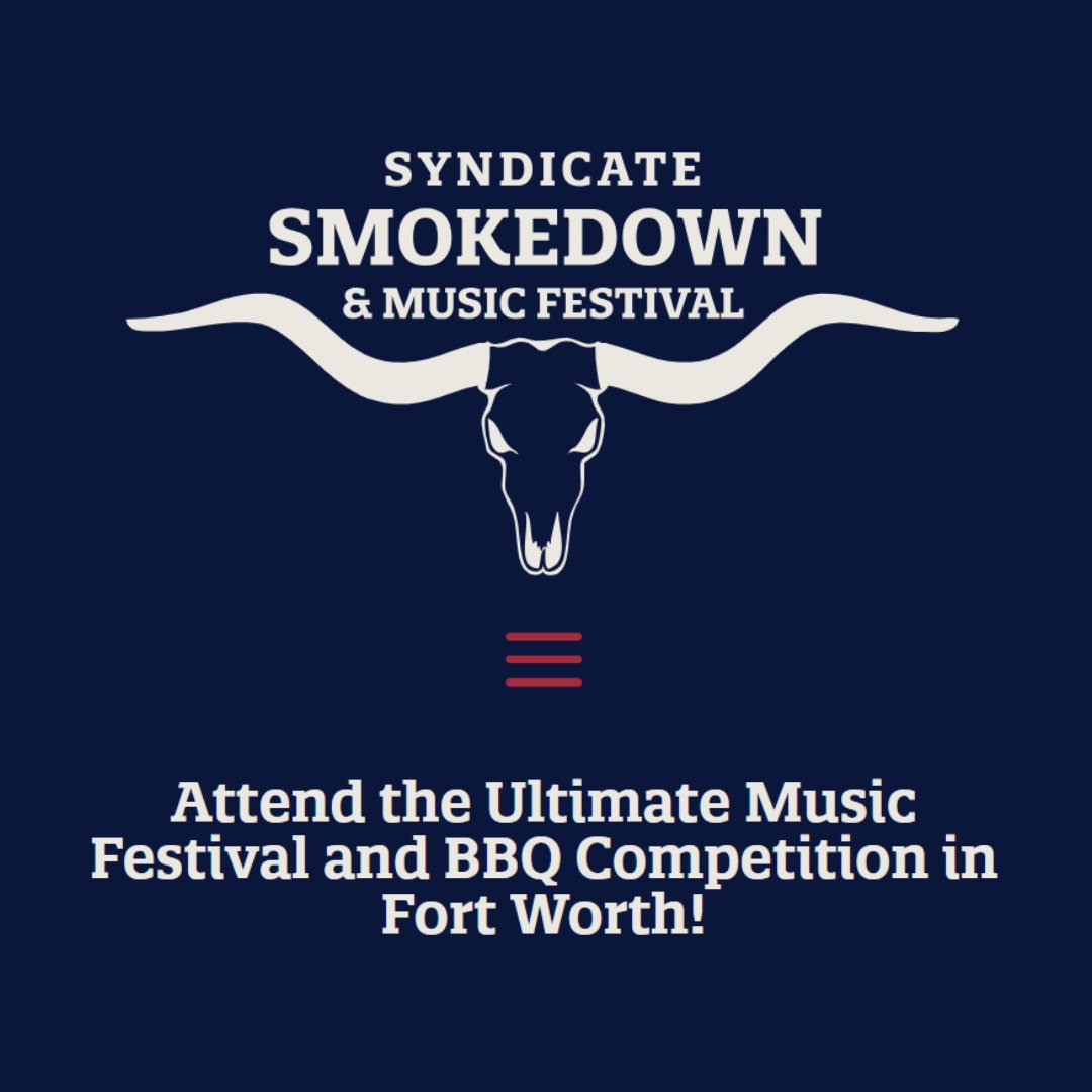 Just in time for the new year, check out our updated website to bring you all the information you need for the Syndicate Smokedown &amp; Music Festival!

syndicatesmokedown.com