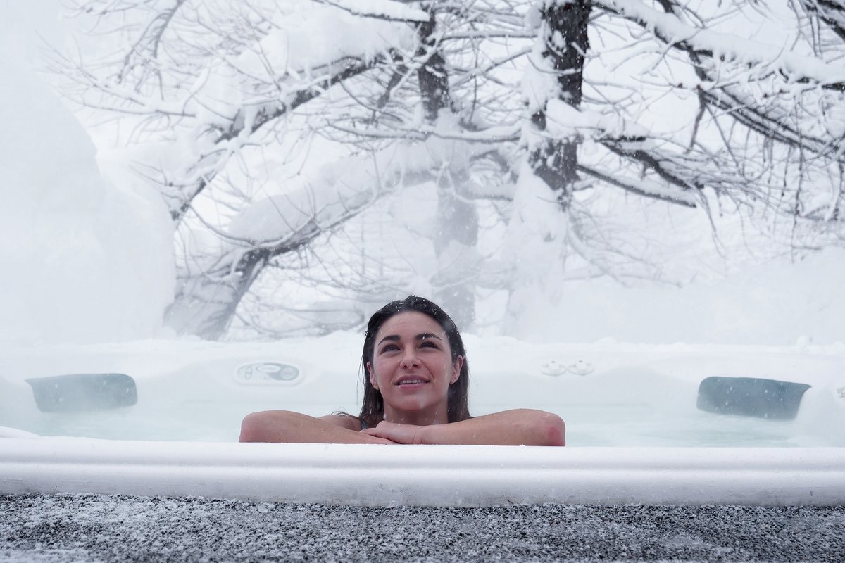 Nothing like a hot tub soak in the middle of a snowstorm to warm the soul.
