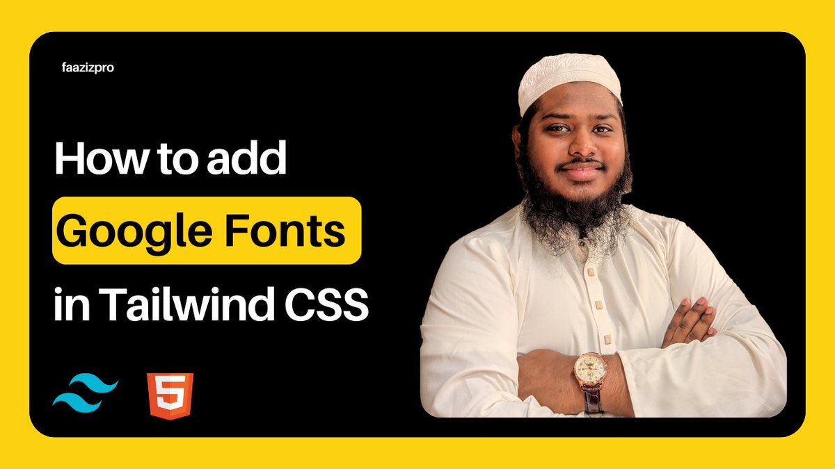 faazizpro's tweet photo. I have published a tutorial on how to add Google Fonts in Tailwind CSS.
https://t.co/Oozq8R5RSP

#CSS #HTML5 #webdevelopment https://t.co/PQIJ8z0A7w