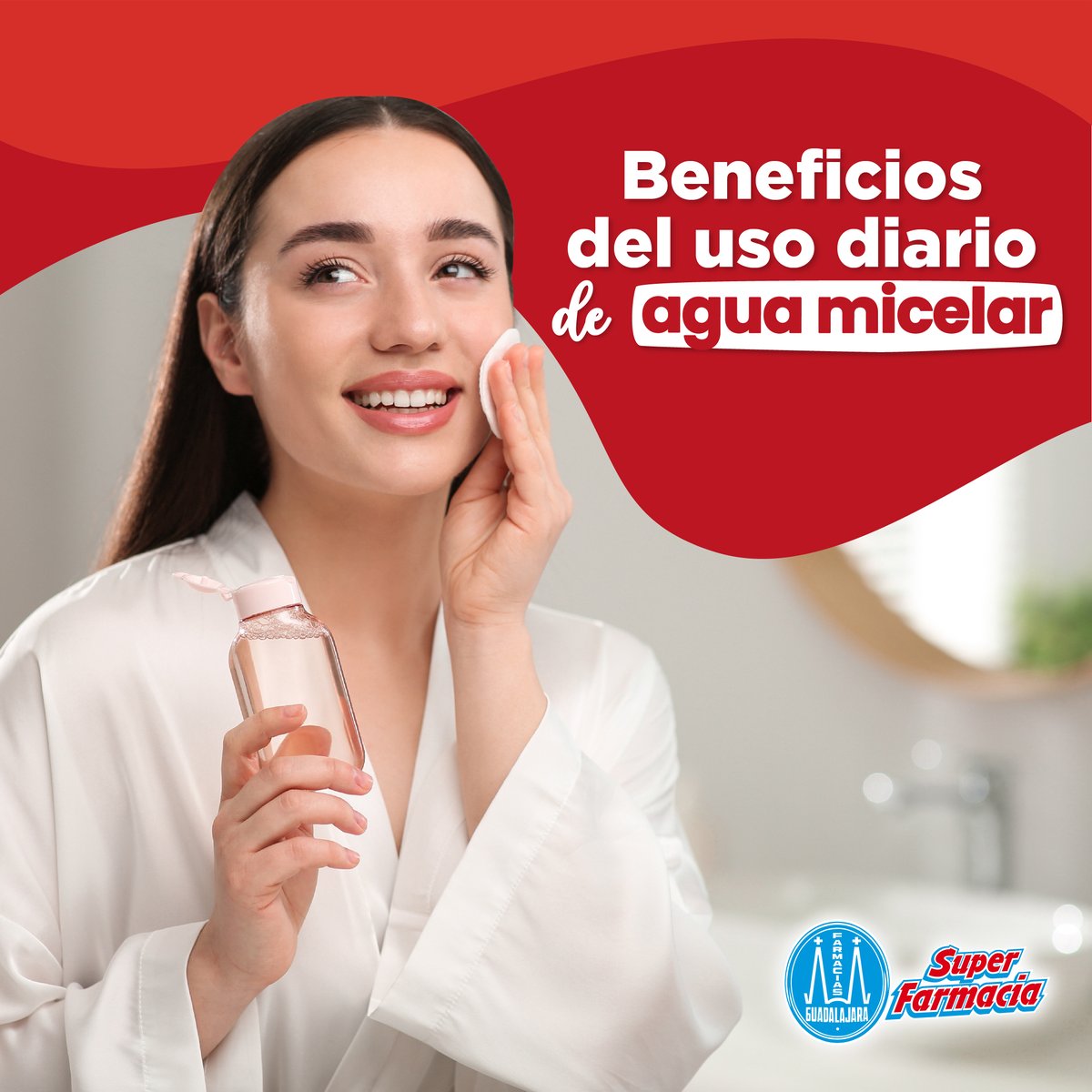 FarmaciasGdl's tweet photo. #LaRecetaPerfecta ilumina tu rostro.
Conoce los beneficios de incluir agua micelar en tu rutina de skincare.
#FarmaciasGuadalajara, ¡siempre ahorrando, siempre contigo!