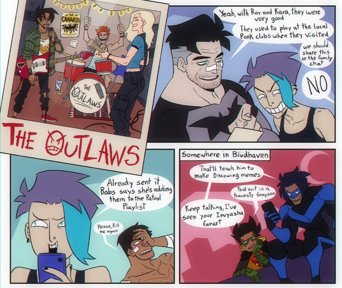 This is a mini comic I did a WHILE back, btw if you see the Superman tattoo, no you didn't, it's actually a supergirl tattoo