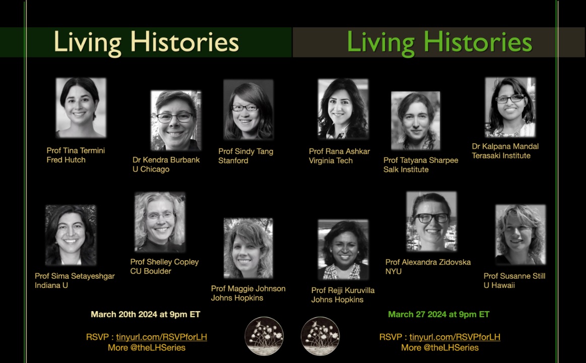 The Living Histories Series (@thelhseries) on Twitter photo Announcing the March '24 edn of Living Histories🌷🌷
Featuring *12* LH speakers in back to back episodes👇🏿
Please mark calendars, RP/follow, join us, bring friends!
🙏🏿🙏🏿🙏🏿🙏🏿
<a href="/CterminiPhD/">Tina Termini</a> <a href="/TangSindy/">Sindy Tang</a> <a href="/Mejohnson81/">Margaret Johnson</a> @rkuruvi1 <a href="/Kalpana_M2021/">Kalpana Mandal</a> Announcing the March '24 edn of Living Histories🌷🌷
Featuring *12* LH speakers in back to back episodes👇🏿
Please mark calendars, RP/follow, join us, bring friends!
🙏🏿🙏🏿🙏🏿🙏🏿
<a href="/CterminiPhD/">Tina Termini</a> <a href="/TangSindy/">Sindy Tang</a> <a href="/Mejohnson81/">Margaret Johnson</a> @rkuruvi1 <a href="/Kalpana_M2021/">Kalpana Mandal</a>