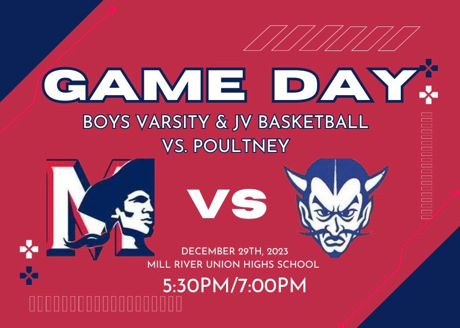Mill River Minutemen (@mru_minutemen) on Twitter photo Come out and watch our JV and Varsity Boys Basketball Teams tonight in action! <a href="/AAucoin_RH/">Adam Aucoin</a> <a href="/PoultneyHighSch/">Poultney High School</a> Come out and watch our JV and Varsity Boys Basketball Teams tonight in action! <a href="/AAucoin_RH/">Adam Aucoin</a> <a href="/PoultneyHighSch/">Poultney High School</a>