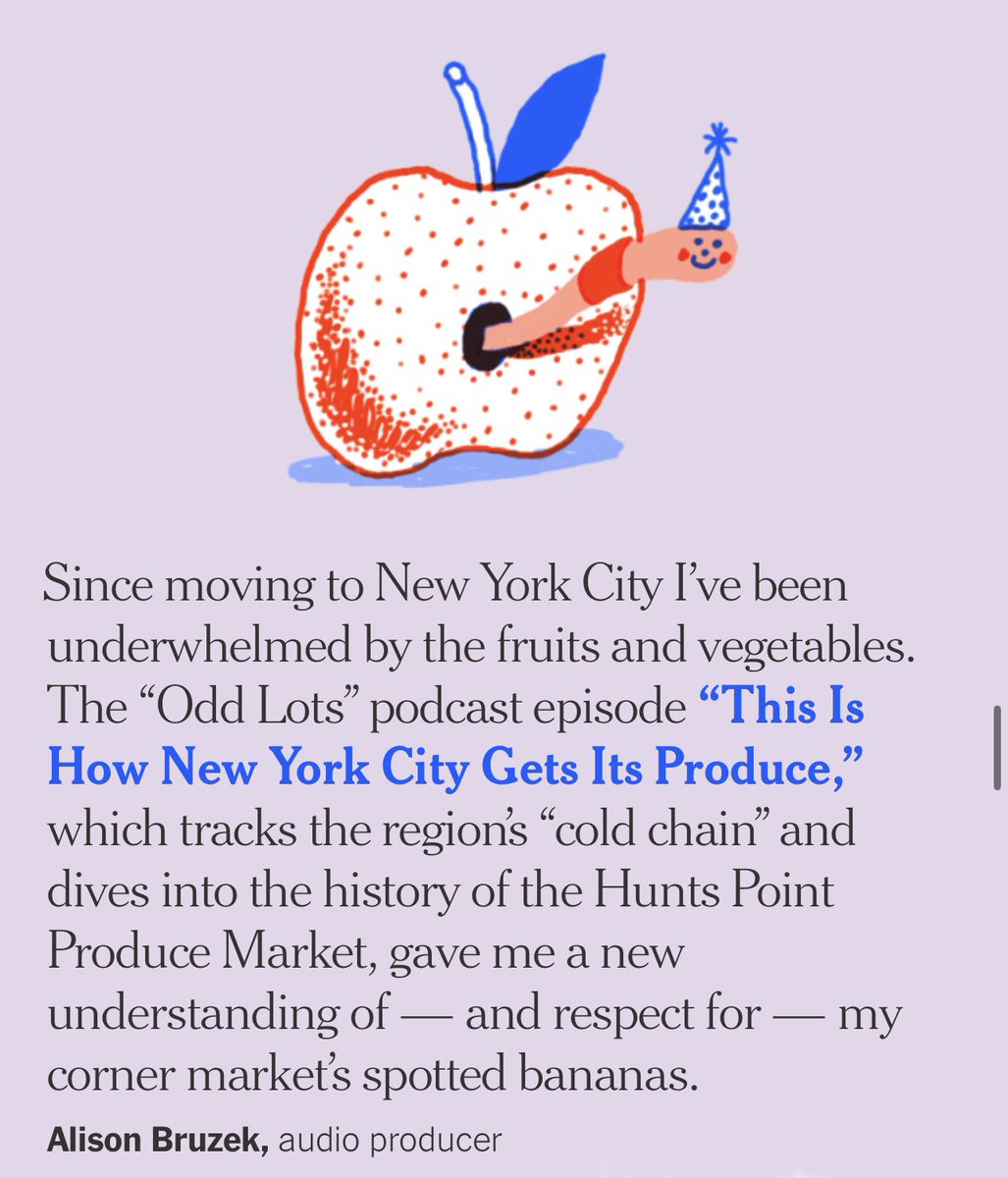 Really appreciate all the recognition for Odd Lots. Some very kind mentions in the NY Mag and NYT. We had a blast this year, and though it may be cliché, @tracyalloway, @carmenarmen @dashbot @CaleBroooks and I have big goals for 2024.