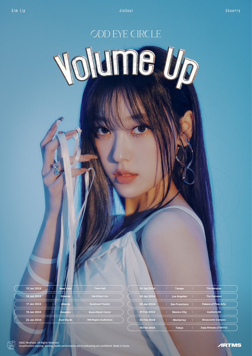 ODD EYE CIRCLE  Volume Up in US, Mexico &amp; Japan

Official Tour Poster
Choerry

🎟️ VIP Package
US VIP Package bit.ly/3RxXEbg
CDMX VIP Package bit.ly/41BguDi
Monterrey VIP Package  bit.ly/3ttgVTy

🎫 General Ticket
New York  bit.ly/3tiIpek