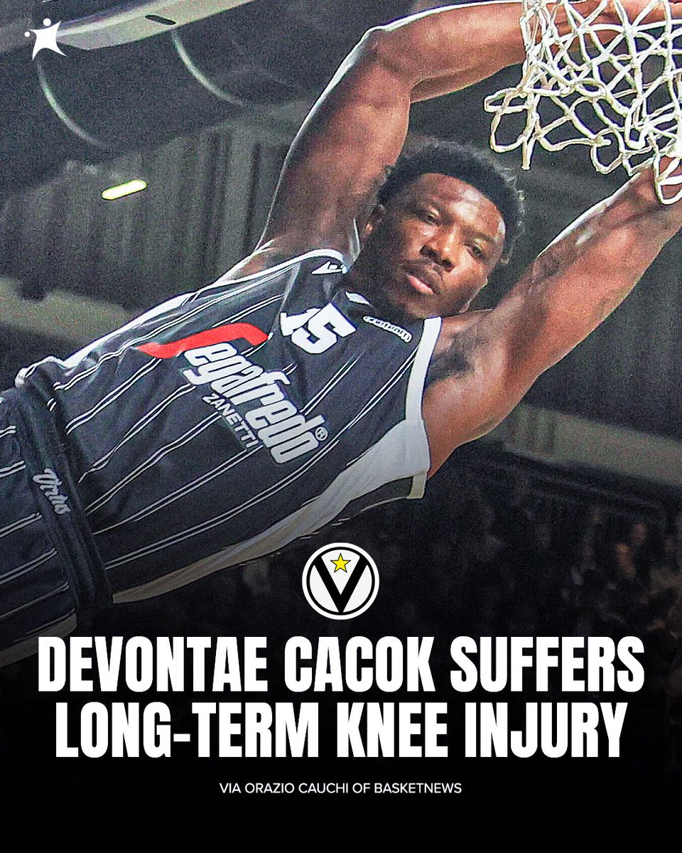 BasketNews_com's tweet photo. Devontae Cacok is expected to be sidelined for several months, per @paxer89 ๐ค https://t.co/QXIa1oq3Li