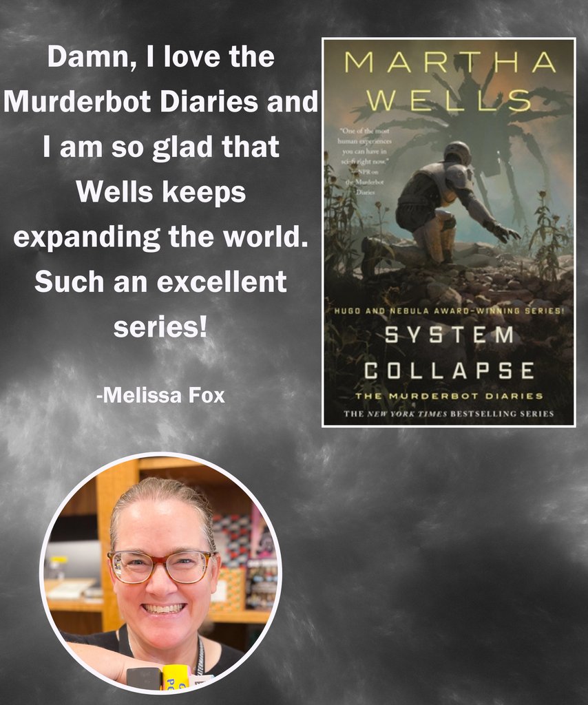 📚️ Martha Wells' award-winning and bestselling Murderbot Diaries series adds another great addition with System Collapse. Our Sidelines and Web Orders Coordinator Melissa highly recommends people check it out! You can order a copy of the book here: l8r.it/mmgo