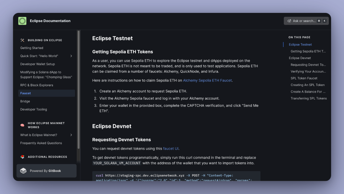 <a href="/keplrwallet/">Keplr Wallet</a> <a href="/leap_cosmos/">Leap Wallet Intern</a> <a href="/CosmostationVD/">Cosmostation</a> @CitadelDAO <a href="/cosmos/">Cosmos - The Interchain ⚛️</a> <a href="/osmosis/"></a> @CelestiaOrg <a href="/Injective_/">ninja</a> <a href="/TeamKujira/">teamkujira</a> <a href="/StargazeZone/">Stargaze ✨🔭</a> @SkipProtocol @Hyperlane_xyz <a href="/tfm_com/">TFM 🪐 Modular Liquidity Layer for Cosmos Chains</a> ① <a href="/EclipseFND/">Eclipse</a>

Eclipse has recently launched the testnet. Take action now:

➬ Claim tokens from the faucet: sepoliafaucet.com
➬ Bridge assets
➬ Deploy a contract

For a detailed guide, click here ⏬
docs.eclipse.builders/building-on-ec…