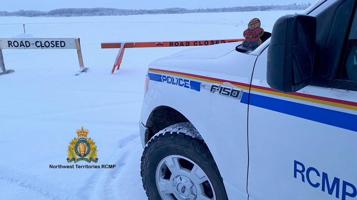 #NTRCMP #OperationGingerbread reminds drivers our seasonal highways in NWT connect smaller communities to larger centres, thru harsh terrain. Check current road condition, and don’t drive on closed seasonal roads. Tell someone your travel plans.